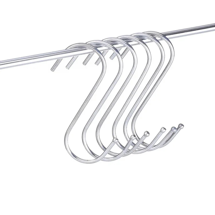 10 crochets métalliques multifonctions en acier inoxydable en forme de S de 3mm, Longueur : 7cm, 7cm
