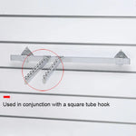 15x30mm Supermarché Étagères Présentoir Galvanisé Support de crochet à barre transversale carrée, Longueur : 1m, Crochet à barre transversale