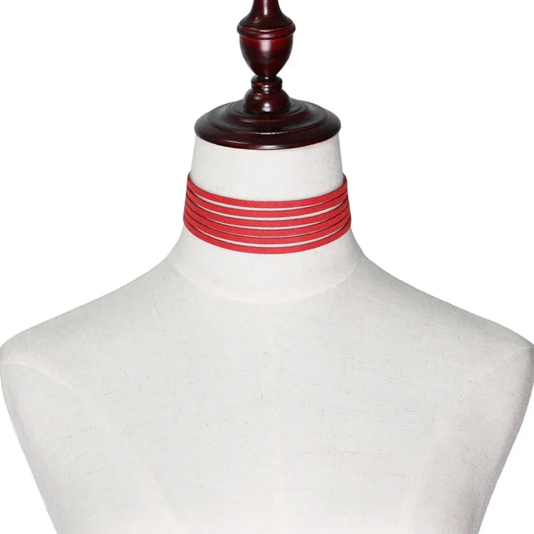 3 colliers de style européen et américain à 6 couches en flanelle, couleur aléatoire, RBXL