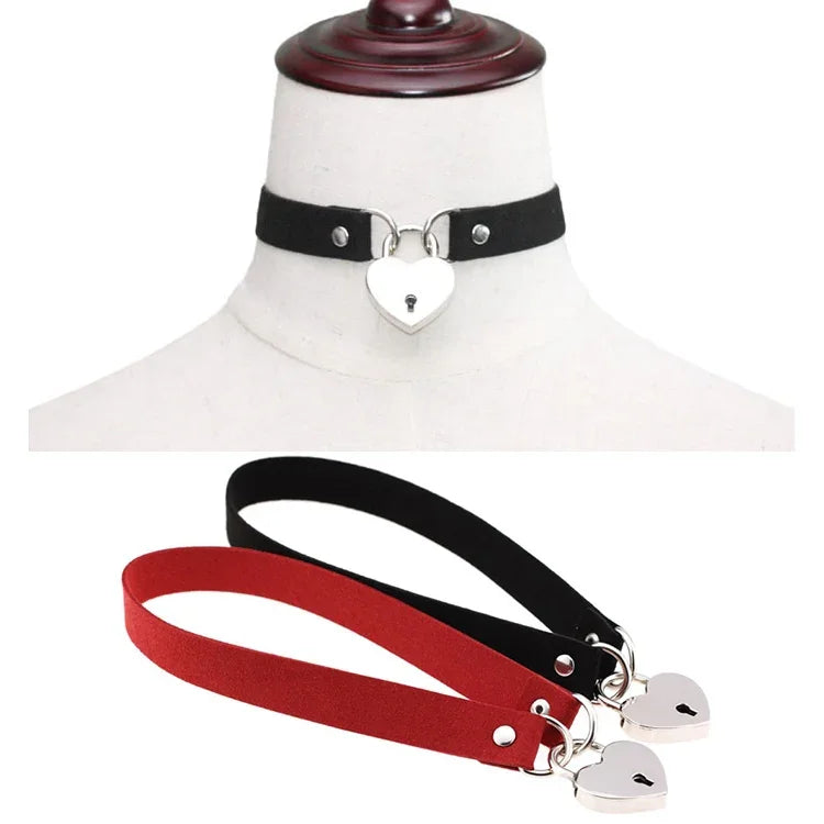 Collier en flanelle sexy avec cadenas style punk simple, livraison couleur aléatoire, XSXQ
