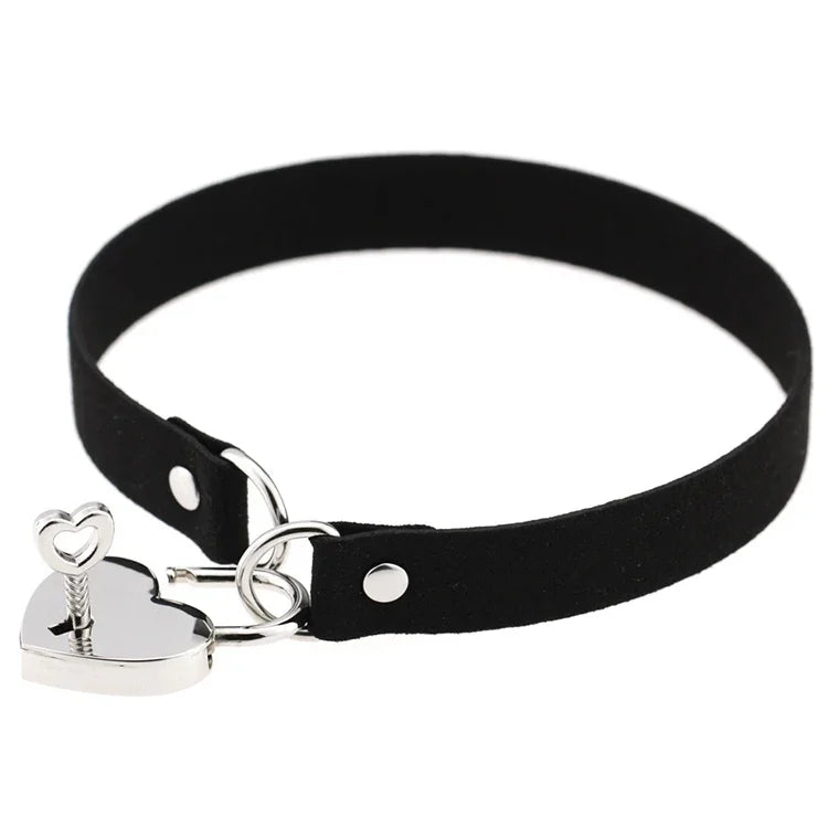 Collier en flanelle sexy avec cadenas style punk simple, livraison couleur aléatoire, XSXQ