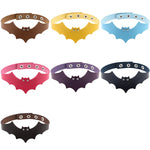 Collier en cuir style chauve-souris populaire, style européen et américain, livraison de couleur aléatoire, 3 pièces