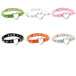 Collier ras du cou en cuir clouté en forme de cœur, style punk, livraison couleur aléatoire, TXXQ04