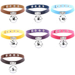 2 colliers ras-du-cou pour femme en cuir style punk japonais avec pendentif clochette, livraison couleur aléatoire, LD01