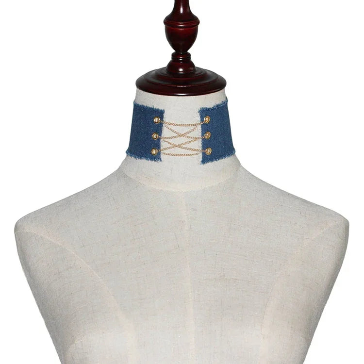 2 colliers ras du cou européens et américains rétro personnalité style punk gothique cow-boy, livraison de couleur aléatoire, NZXL04