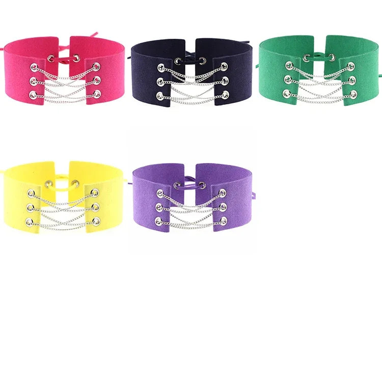 2 colliers ras du cou européens et américains simples, en velours, tendance, livraison de couleur aléatoire, SFQ