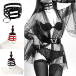 Collier en Cuir à Rivets Punk Gothique Mode Harajuku, Collier Cage à 3 Rangées, (Rouge+Blanc+Rouge), (Blanc), (Bleu Foncé+Jaune+Vert), (Magenta), (Bleu Foncé+Jaune+Bleu Foncé), Noir, (Rouge+Vert+Rouge), (Jaune), Café, (Violet), (Marron), 黑+红+黄       ...