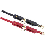 Collier ras du cou en cuir PU doré avec anneau simple de style Harajuku européen et américain, large, pour la rue, boîte de nuit, en forme de O, avec anneau doré