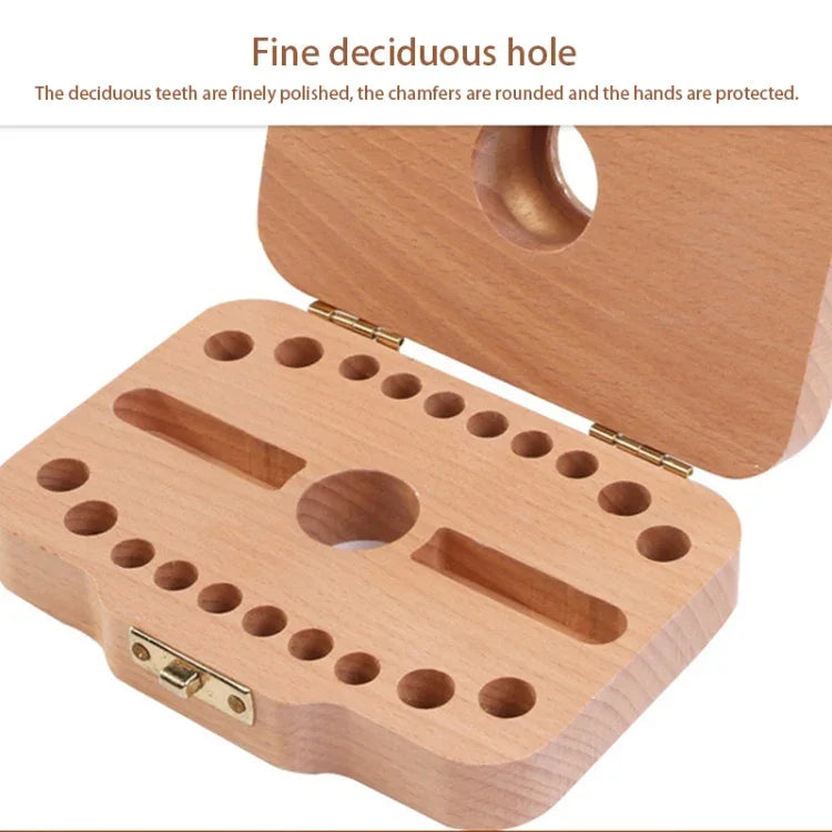 Boîte de conservation de dents de lait en bois créative pour enfants, boîte de rangement pour dents de bébé, HC2455A, HC2455B, HC2455C, HC2455D