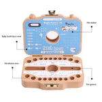 Boîte de conservation de dents de lait en bois créative pour enfants, boîte de rangement pour dents de bébé, HC2455A, HC2455B, HC2455C, HC2455D