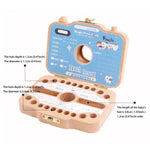 Boîte de conservation de dents de lait en bois créative pour enfants, boîte de rangement pour dents de bébé, HC2455A, HC2455B, HC2455C, HC2455D