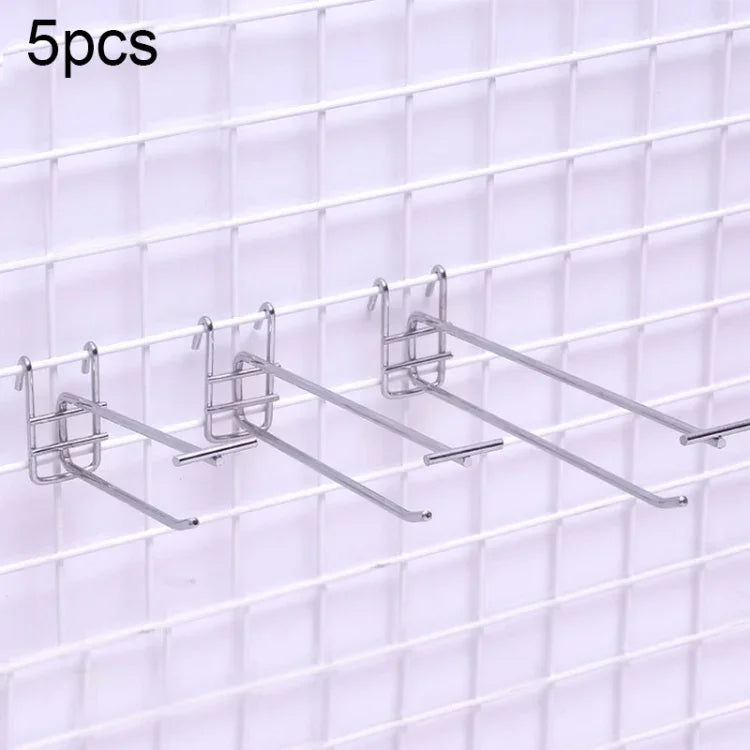 5 crochets doubles pour étagère en grille de supermarché en fer de 5,8 mm, longueur : 15 cm, 5,8 mm 15 cm