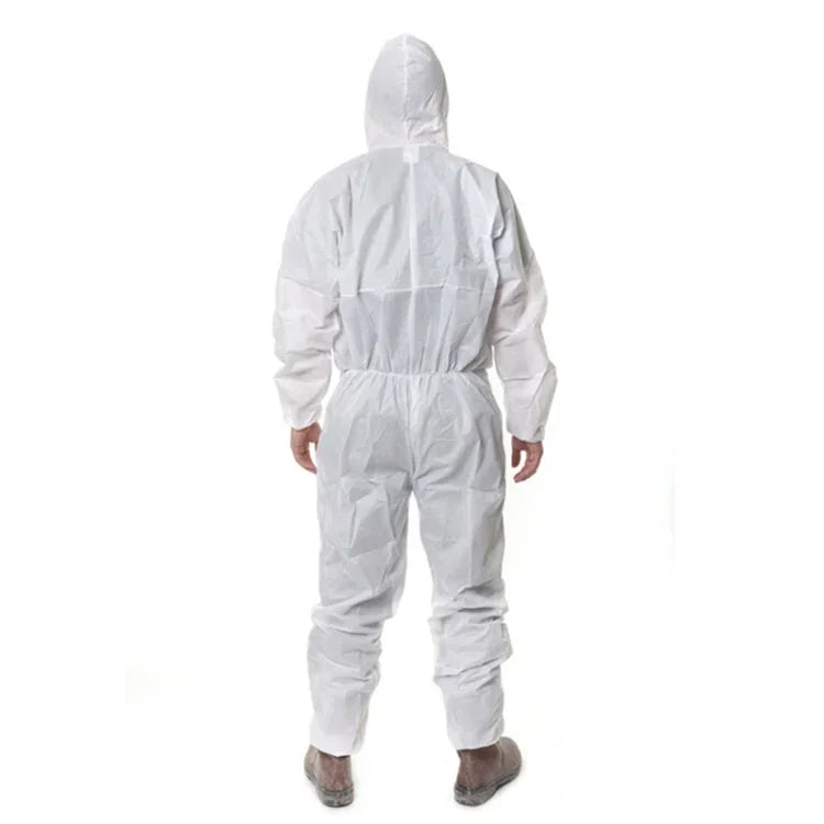 Combinaison de Sablage Anti-statique et Anti-chimique 3M 4515 Blanc Intégral avec Capuche, Taille : L, 3M L