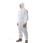 Combinaison de Sablage Anti-statique et Anti-chimique 3M 4515 Blanc Intégral avec Capuche, Taille : L, 3M L