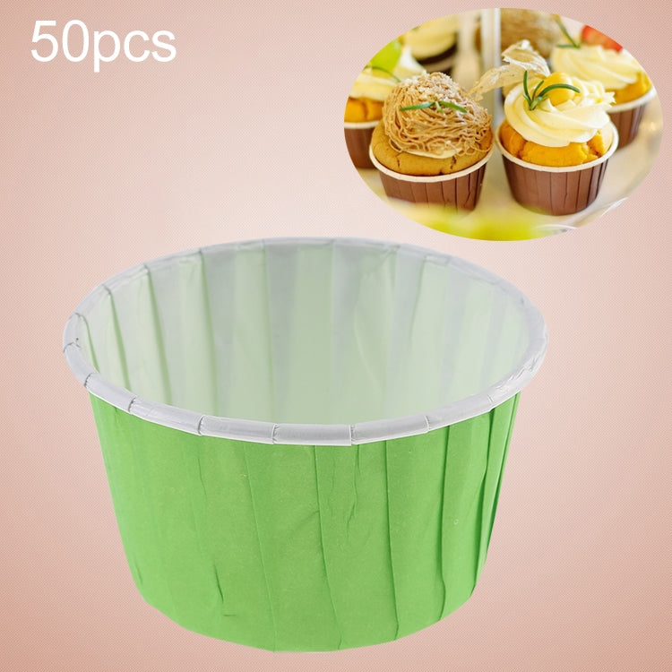 50 pièces / paquet de caissettes à muffins rondes laminées pour gâteaux, moules à cupcakes en chocolat, Taille : 5 x 3,8 x 3 cm, 5 x 3,8 x 3 cm