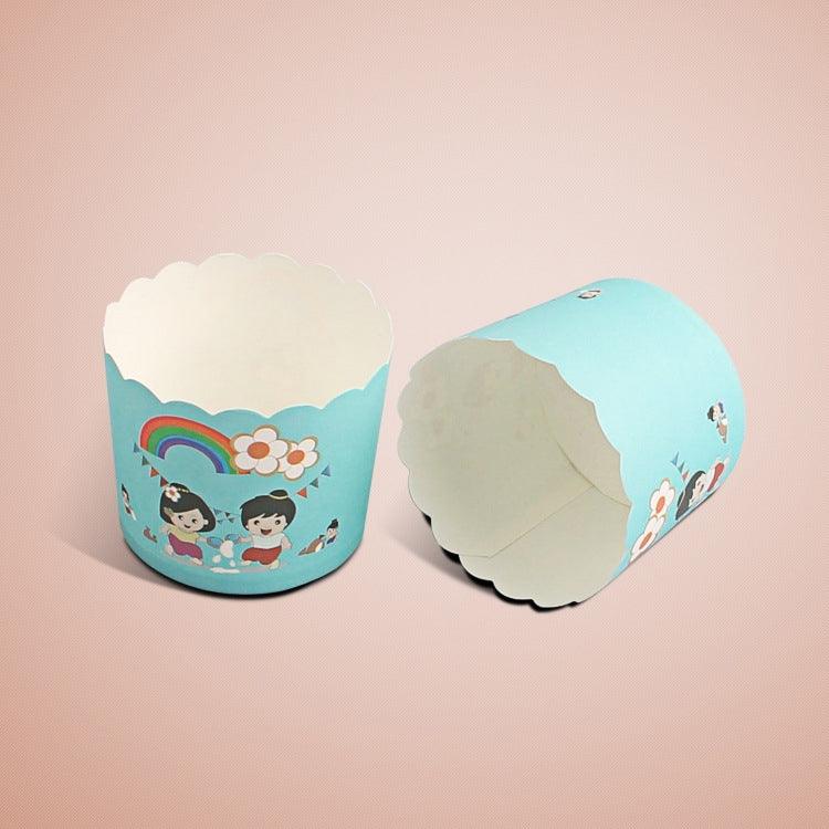24 pièces / paquet de moules à muffins ronds laminés pour gâteaux, moules à cupcakes en chocolat, taille : 7 x 6 x 5,5 cm, livraison couleur aléatoire, 6,8 x 5 x 3,9 cm
