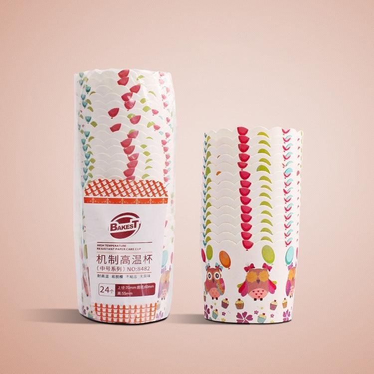 24 pièces / paquet de moules à muffins ronds laminés pour gâteaux, moules à cupcakes en chocolat, taille : 7 x 6 x 5,5 cm, livraison couleur aléatoire, 6,8 x 5 x 3,9 cm
