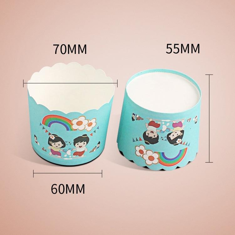 24 pièces / paquet de moules à muffins ronds laminés pour gâteaux, moules à cupcakes en chocolat, taille : 7 x 6 x 5,5 cm, livraison couleur aléatoire, 6,8 x 5 x 3,9 cm