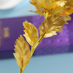 Fleur artificielle décorée de feuille d'or 24K, Livraison couleur aléatoire, Feuille d'or 24K