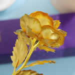 Fleur artificielle décorée de feuille d'or 24K, Livraison couleur aléatoire, Feuille d'or 24K