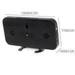Réveil multifonction créatif à affichage LED miroir réfléchissant avec fonction snooze et 2 ports de charge USB