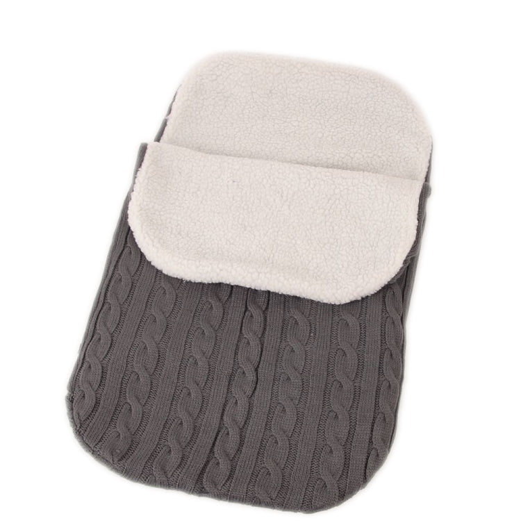 Turbulette tricotée épaisse pour bébé, sac de couchage enveloppant pour nouveau-né, bandeaux chauds pour bébés, sac de couchage d'intérieur pour poussette.