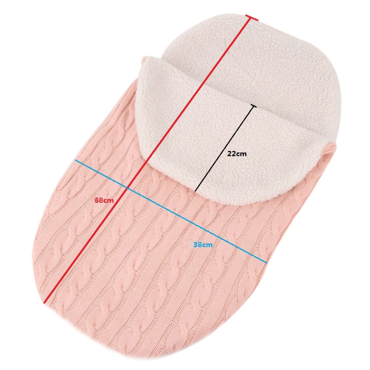Turbulette tricotée épaisse pour bébé, sac de couchage enveloppant pour nouveau-né, bandeaux chauds pour bébés, sac de couchage d'intérieur pour poussette.