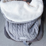 Turbulette tricotée épaisse pour bébé, sac de couchage enveloppant pour nouveau-né, bandeaux chauds pour bébés, sac de couchage d'intérieur pour poussette.