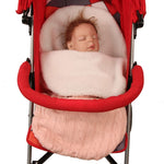 Turbulette tricotée épaisse pour bébé, sac de couchage enveloppant pour nouveau-né, bandeaux chauds pour bébés, sac de couchage d'intérieur pour poussette.