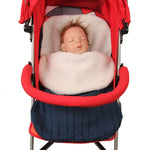 Turbulette tricotée épaisse pour bébé, sac de couchage enveloppant pour nouveau-né, bandeaux chauds pour bébés, sac de couchage d'intérieur pour poussette.