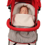 Turbulette tricotée épaisse pour bébé, sac de couchage enveloppant pour nouveau-né, bandeaux chauds pour bébés, sac de couchage d'intérieur pour poussette.