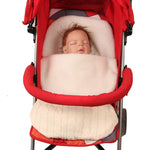 Turbulette tricotée épaisse pour bébé, sac de couchage enveloppant pour nouveau-né, bandeaux chauds pour bébés, sac de couchage d'intérieur pour poussette.