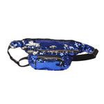 Sac banane à paillettes double couleur Trousse de maquillage Sac à main sirène Sac de poitrine pour femmes et filles Sac de téléphone portable de voyage
