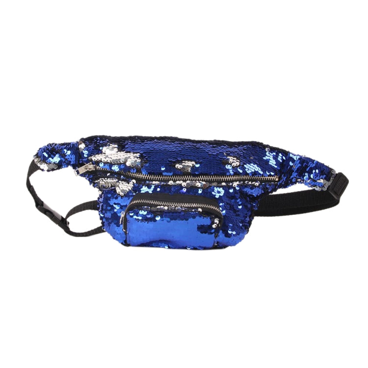 Sac banane à paillettes double couleur Trousse de maquillage Sac à main sirène Sac de poitrine pour femmes et filles Sac de téléphone portable de voyage