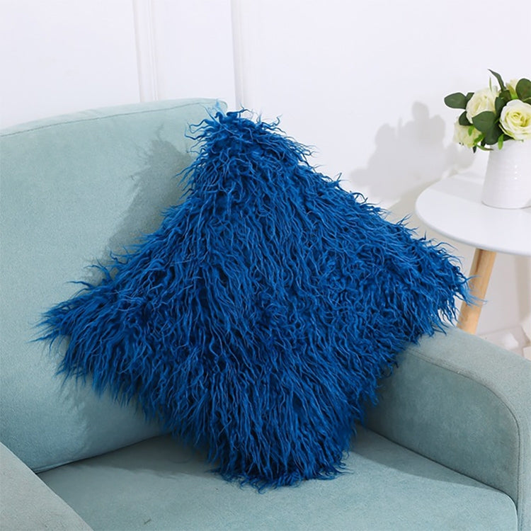 Housse de coussin longue en peluche velours populaire, housse de coussin carrée en fourrure pour la décoration de la maison, de la chambre, taille: 45 x 45 cm