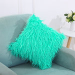 Housse de coussin longue en peluche velours populaire, housse de coussin carrée en fourrure pour la décoration de la maison, de la chambre, taille: 45 x 45 cm