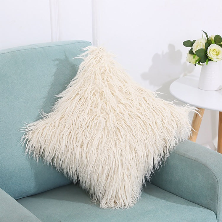 Housse de coussin longue en peluche velours populaire, housse de coussin carrée en fourrure pour la décoration de la maison, de la chambre, taille: 45 x 45 cm