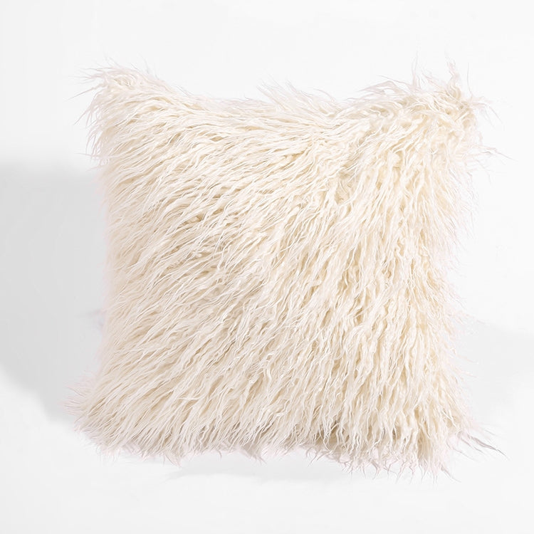 Housse de coussin longue en peluche velours populaire, housse de coussin carrée en fourrure pour la décoration de la maison, de la chambre, taille: 45 x 45 cm