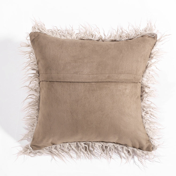 Housse de coussin longue en peluche velours populaire, housse de coussin carrée en fourrure pour la décoration de la maison, de la chambre, taille: 45 x 45 cm