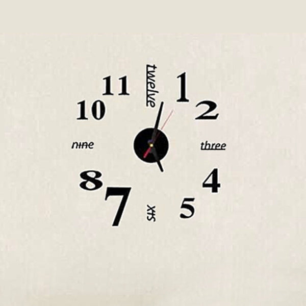 Lovelife WC37130 Horloge murale numérique DIY stéréo en acrylique, à coller