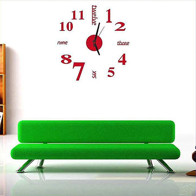 Lovelife WC37130 Horloge murale numérique DIY stéréo en acrylique, à coller