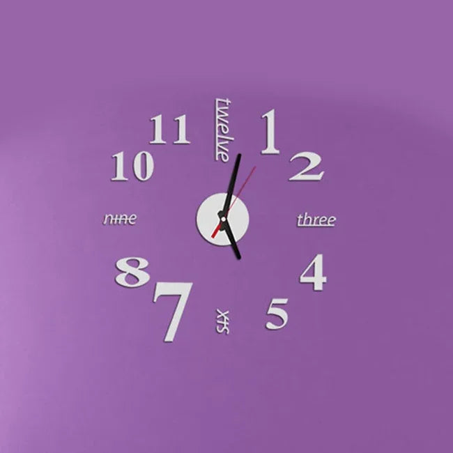 Lovelife WC37130 Horloge murale numérique DIY stéréo en acrylique, à coller