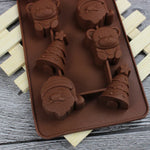 Moule en silicone 2 pièces pour dessert de Noël, Père Noël, chocolat, pâtisserie, cuisine, cuisson, en treillis de glace, Père Noël