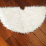 Jupe en peluche pour sapin de Noël Ornement rond blanc, Diamètre : 90cm, 90cm