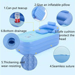 YT-038 Piscine gonflable pour bébé avec fond en éponge pliable, bain chaud pour adulte avec pompe de chargement, Piscine