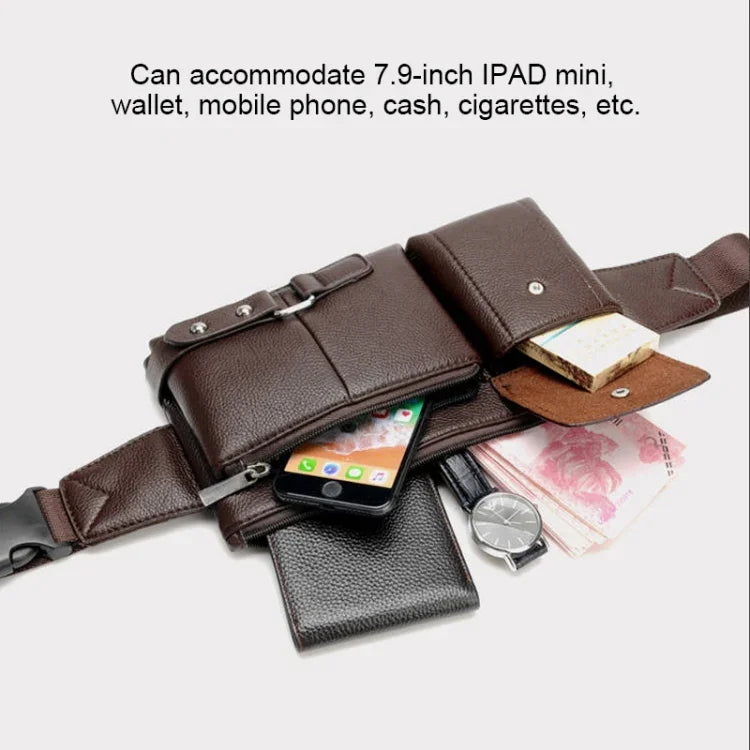 Sacs bandoulière universels pour hommes Sac banane rétro pour hommes, Taille: S (24.5cm x 13cm x 1cm)