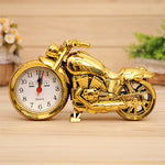 Réveil Moto Dessin Animé Chambre Plastique Aiguilles Réveil, Taille : 23*13*6cm, Or, Or, Rouge, Noir, Or, Noir