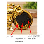 Réveil Moto Dessin Animé Chambre Plastique Aiguilles Réveil, Taille : 23*13*6cm, Or, Or, Rouge, Noir, Or, Noir