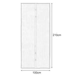 Rideau de porte magnétique anti-moustiques, Dimensions : 210x100cm, Dimensions : 210x100cm (noir), Dimensions : 210x100cm (café), Dimensions : 210x100cm (beige), Dimensions : 210x100cm (blanc)