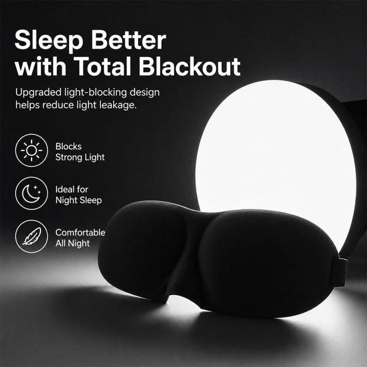 Masque de Sommeil Portable 3D avec Ombrage, Cache-Œil Reposant, Masque de Sommeil Mignon pour Femme